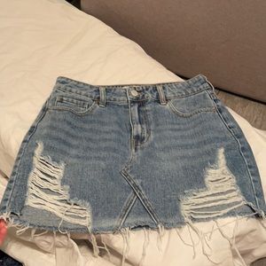 Jean mini skirt